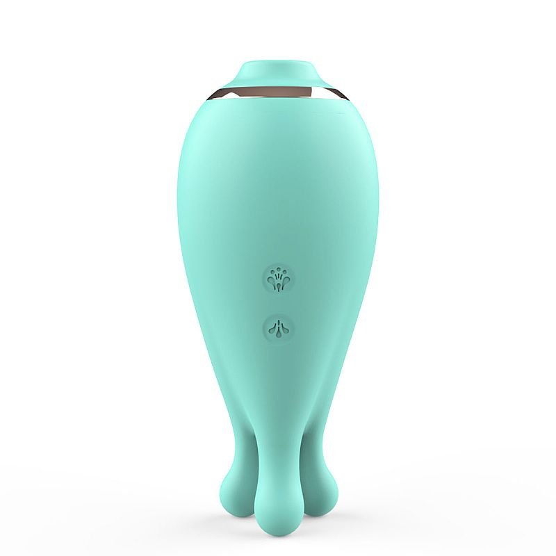 Vibrador de clitóris com Pulsação e Rotação - Kraken - S-Hande - Azul Tiffany