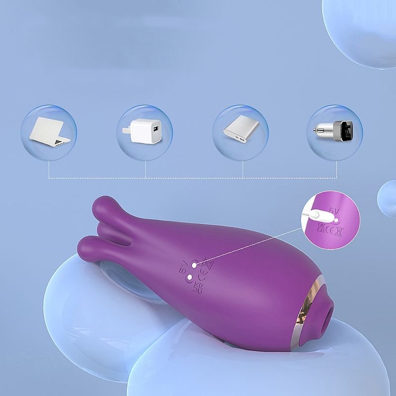 Vibrador de clitóris com Pulsação e Rotação - Kraken - S-Hande - Vinho