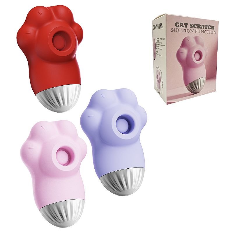 Vibrador de Clitóris / com Pulsação - Formato de Patinha - 6.8 x 3.8 - Rosa
