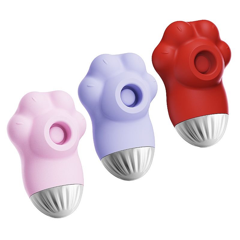 Vibrador de Clitóris / com Pulsação - Formato de Patinha - 6.8 x 3.8 - Rosa