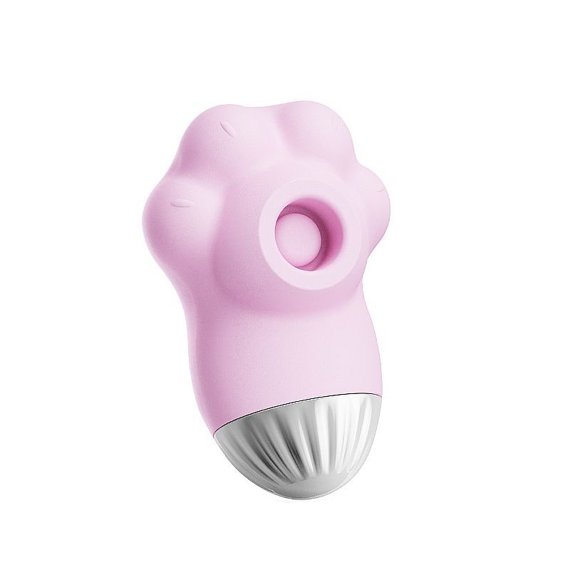 Vibrador de Clitóris / com Pulsação - Formato de Patinha - 6.8 x 3.8 - Rosa