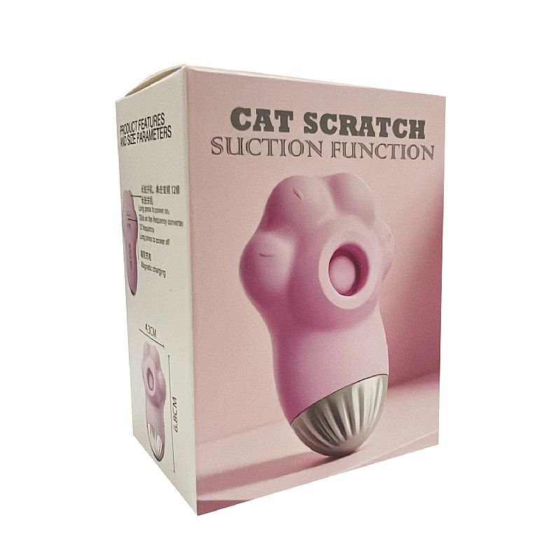Vibrador de Clitóris / com Pulsação - Formato de Patinha - 6.8 x 3.8 - Rosa
