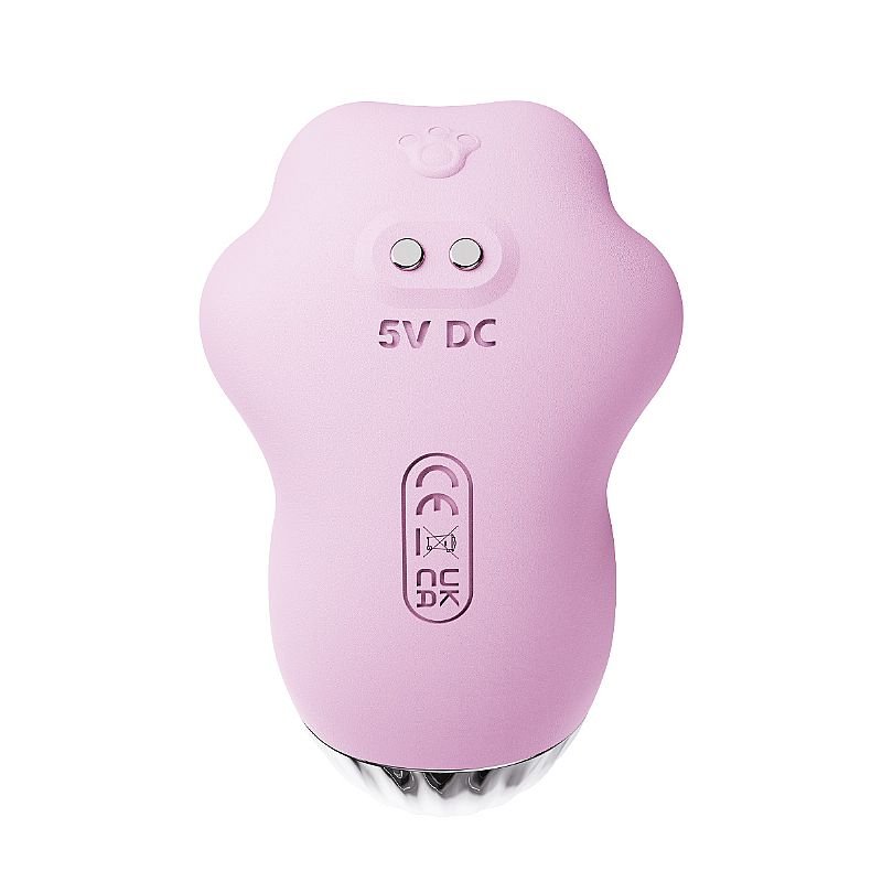 Vibrador de Clitóris / com Pulsação - Formato de Patinha - 6.8 x 3.8 - Vermelho