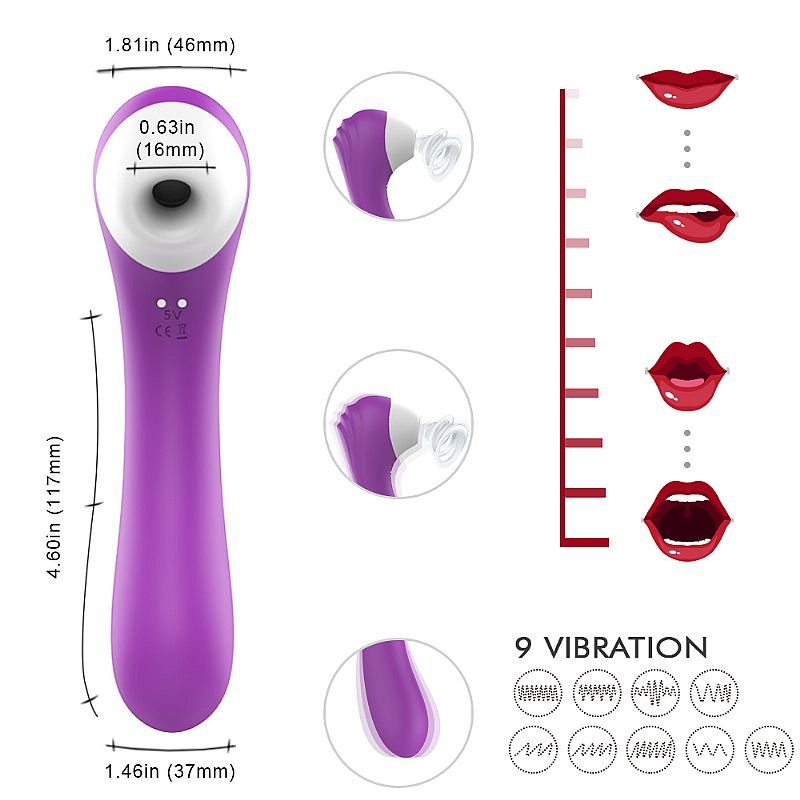 Vibrador de Clitóris com Pulsação Recarregável - Screaming - S-Hande - Vinho
