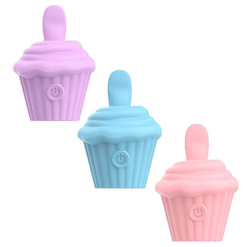 Vibrador de Clitóris - Cupcake com Língua - Rosa