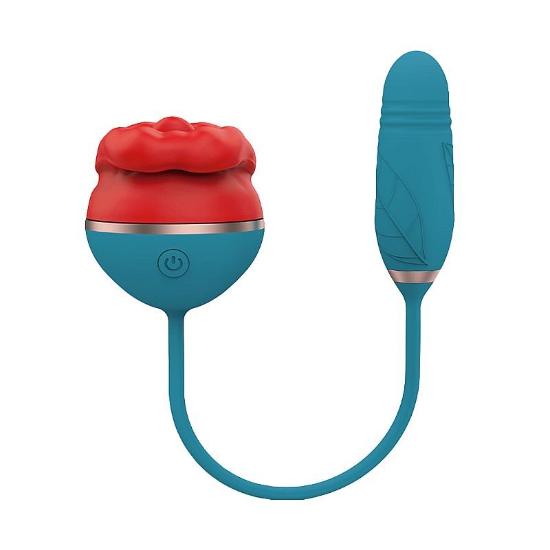 Vibrador de clitóris formato de Boca com Bullet Vai e vem