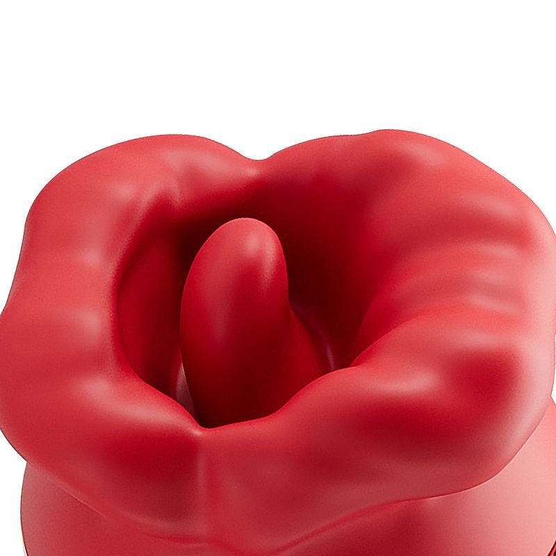 Vibrador de clitóris formato de Boca com Bullet Vai e vem