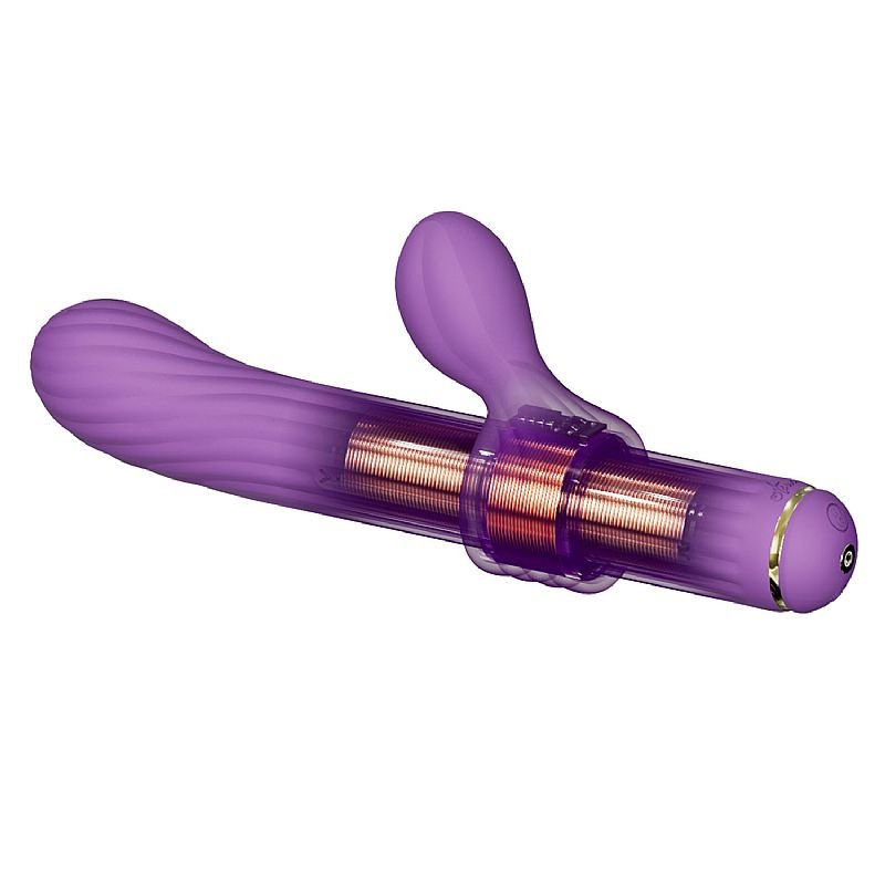 Vibrador de Ponto G com 4 Acessórios Para Clitóris - MAGIC STICK S1 PLUS - Rosa