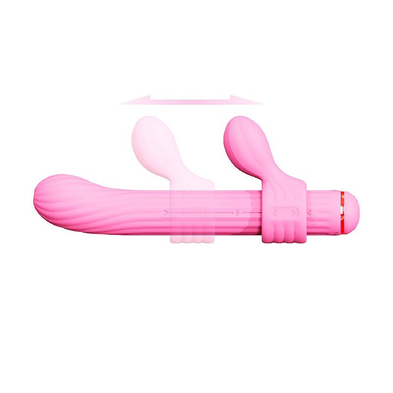 Vibrador de Ponto G com 4 Acessórios Para Clitóris - MAGIC STICK S1 PLUS - Roxo