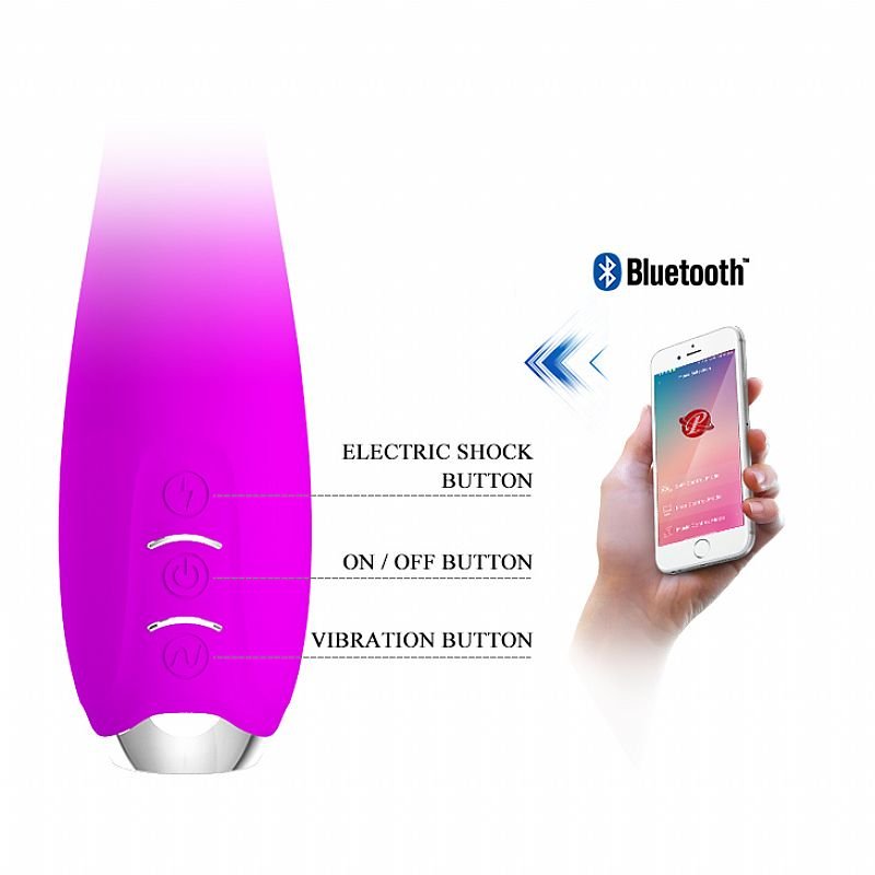 Vibrador de Ponto G com Choque - Homunculus - Pretty Love - Conexão via APP