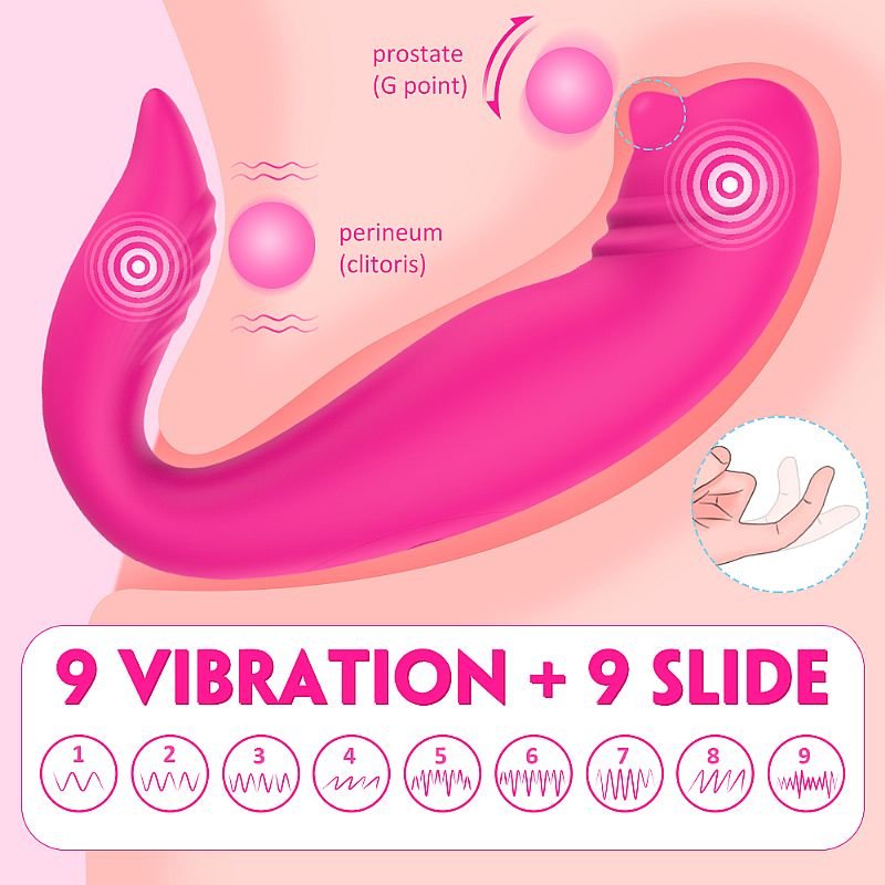 Vibrador de Ponto G com Controle e Dedilhar - Manny-RCT - S-Hande - Pink