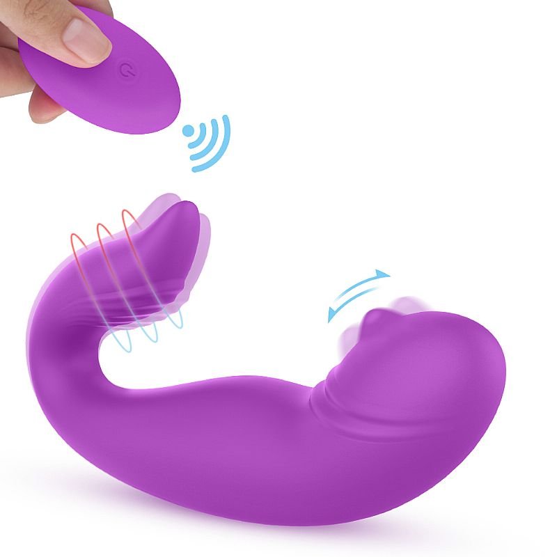 Vibrador de Ponto G com Controle e Dedilhar - Manny-RCT - S-Hande - Roxo