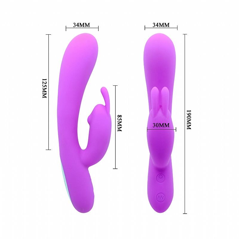 Vibrador de Ponto G com Dedilhar de clitóris - Hobart - Pretty Love - Roxo
