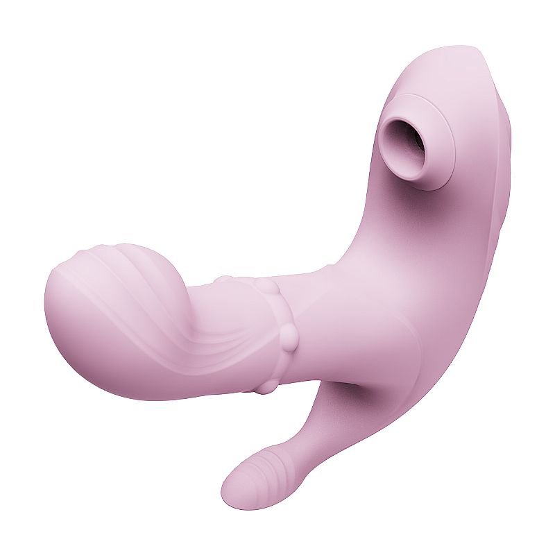 Vibrador de ponto G com Dedilhar / Pulsação / vai e vem de Anel - À Longa Distância - APP - Rosa