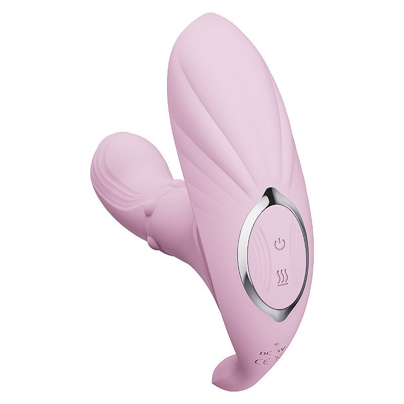 Vibrador de ponto G com Dedilhar / Pulsação / vai e vem de Anel - À Longa Distância - APP - Rosa