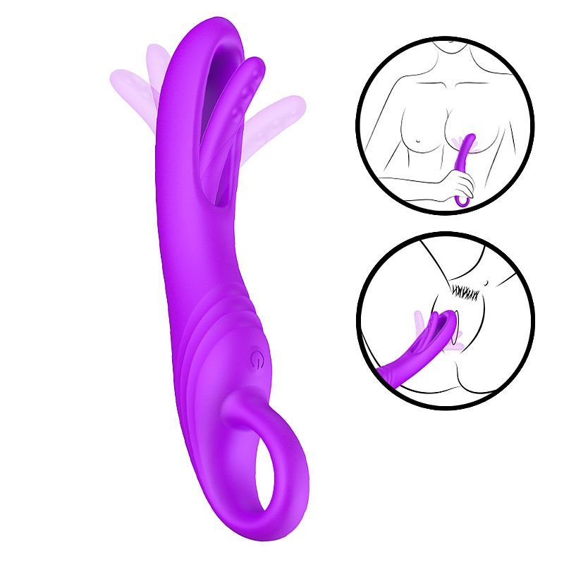 Vibrador de Ponto G com Dedilhar / Slap - Manna