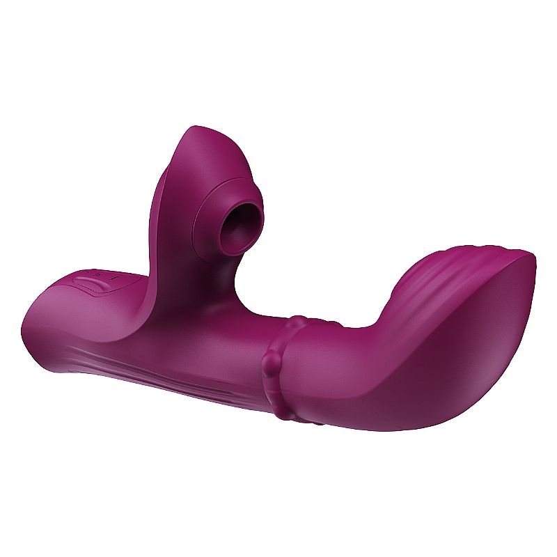 Vibrador de ponto G com Pulsação / Vai e Vem de Anel com Tela de LCD - Rosa