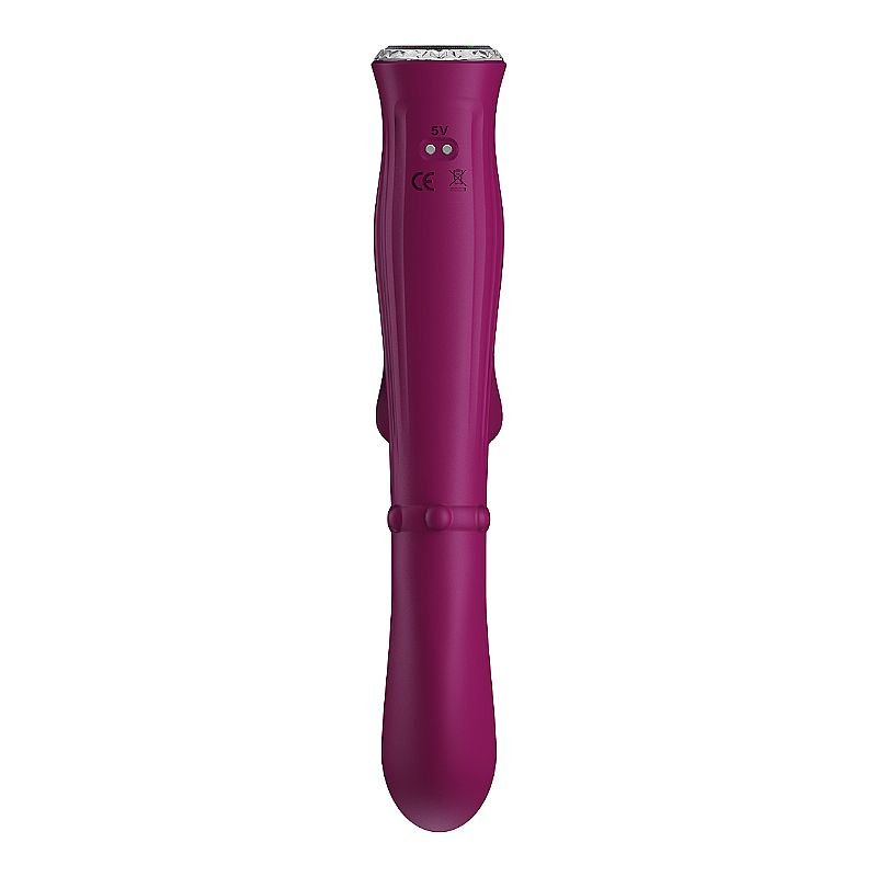 Vibrador de ponto G com Pulsação / Vai e Vem de Anel com Tela de LCD - Rosa