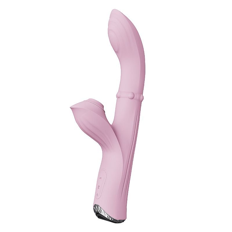 Vibrador de ponto G com Pulsação / Vai e Vem de Anel com Tela de LCD - Roxo