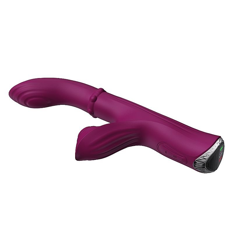 Vibrador de ponto G com Pulsação / Vai e Vem de Anel com Tela de LCD - Verde