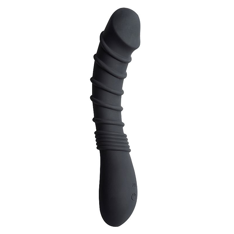 Vibrador de Ponto G com Textura Anelar - Recarregável - Aphrodisia - Preto