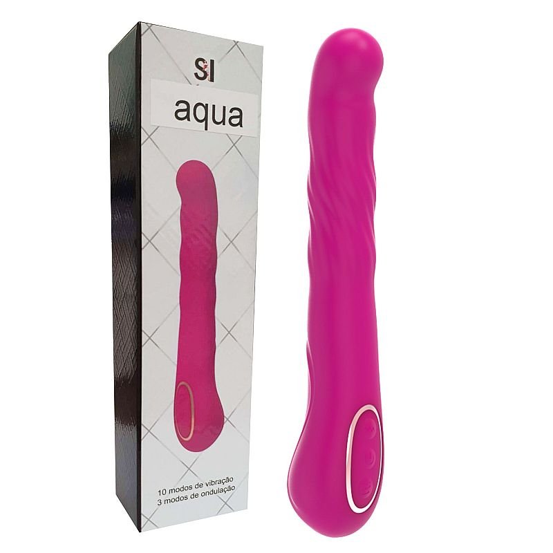 Vibrador de Ponto G com Textura / e ondulações - Aqua - ALWUP