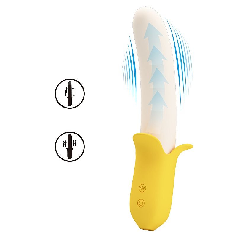 Vibrador de Ponto G com Vai e Vem - Banana Geek - Pretty Love