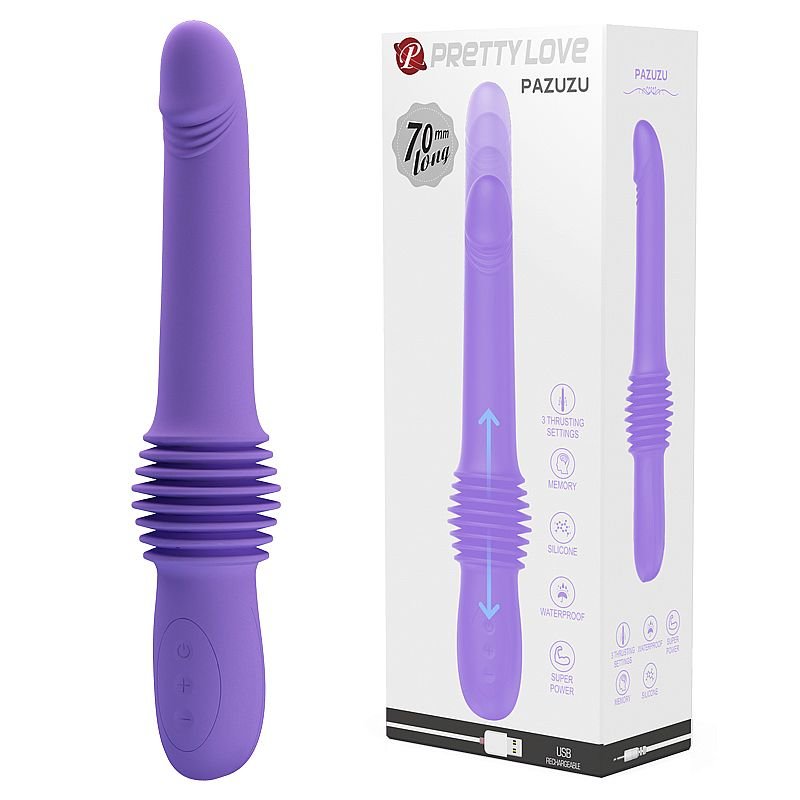 Vibrador de Ponto G com vai e vem - Pazuzu - Pretty love - Preto