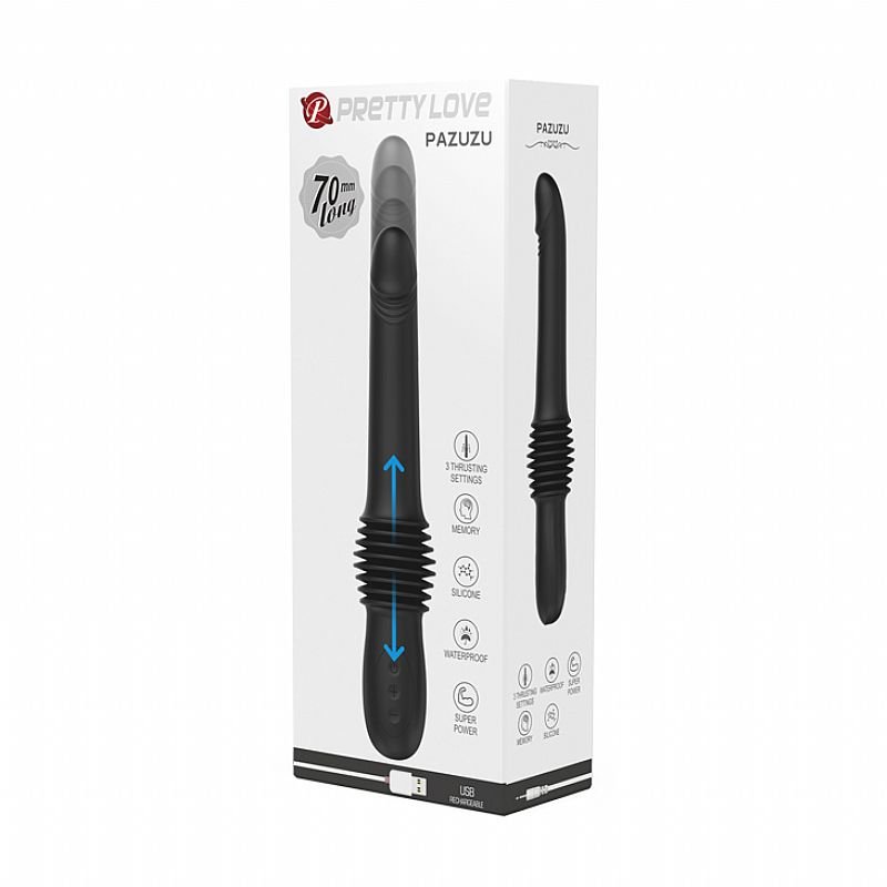 Vibrador de Ponto G com vai e vem - Pazuzu - Pretty love - Preto