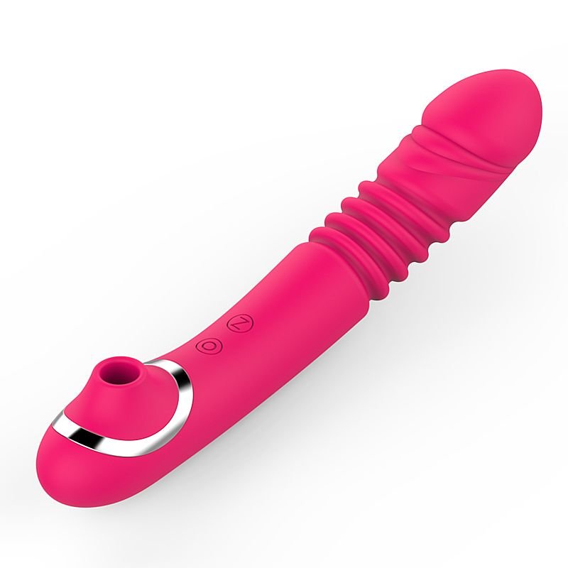 Vibrador de Ponto G com vai e vem - Pulsação - Vermelho
