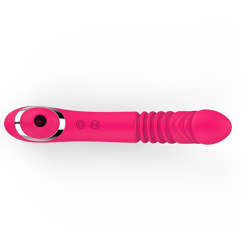 Vibrador de Ponto G com vai e vem - Pulsação - Vermelho