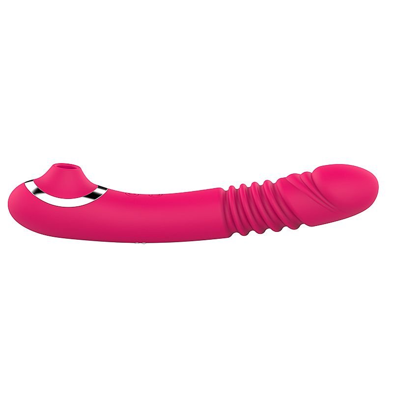 Vibrador de Ponto G com vai e vem - Pulsação - Vermelho