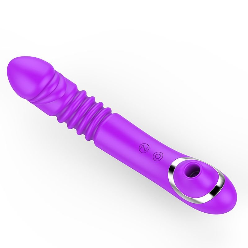 Vibrador de Ponto G com vai e vem - Pulsação - Vermelho