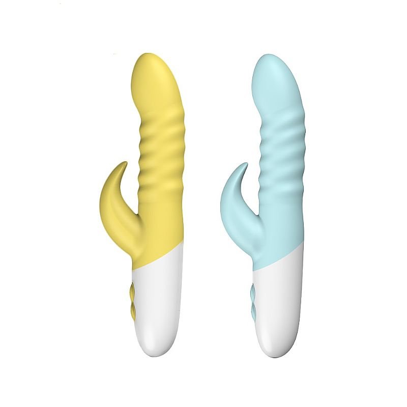 Vibrador de Ponto G e clitóris 21cm - Amarelo