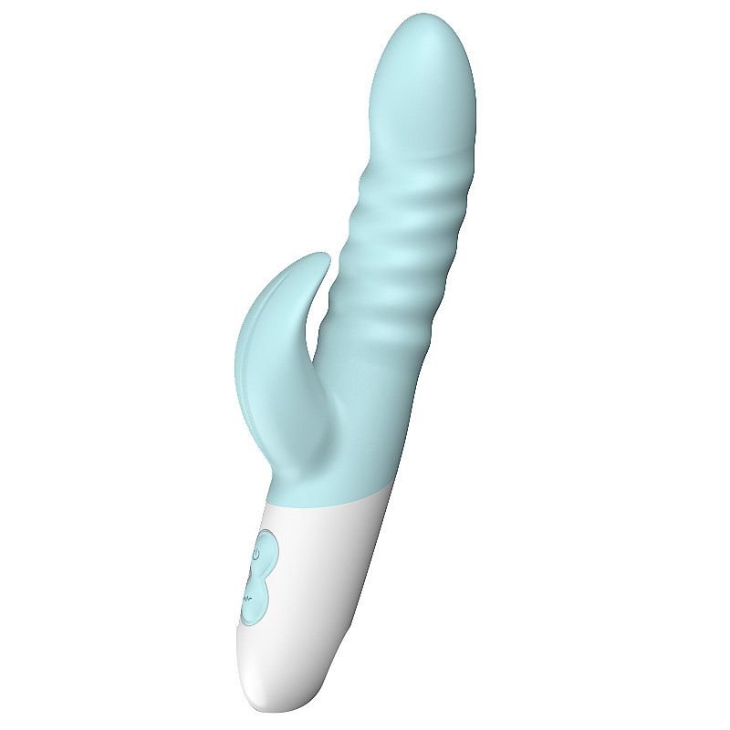 Vibrador de Ponto G e clitóris 21cm - Azul
