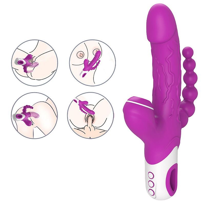 Vibrador de Ponto G e Clitóris - 3 em 1 - Eros