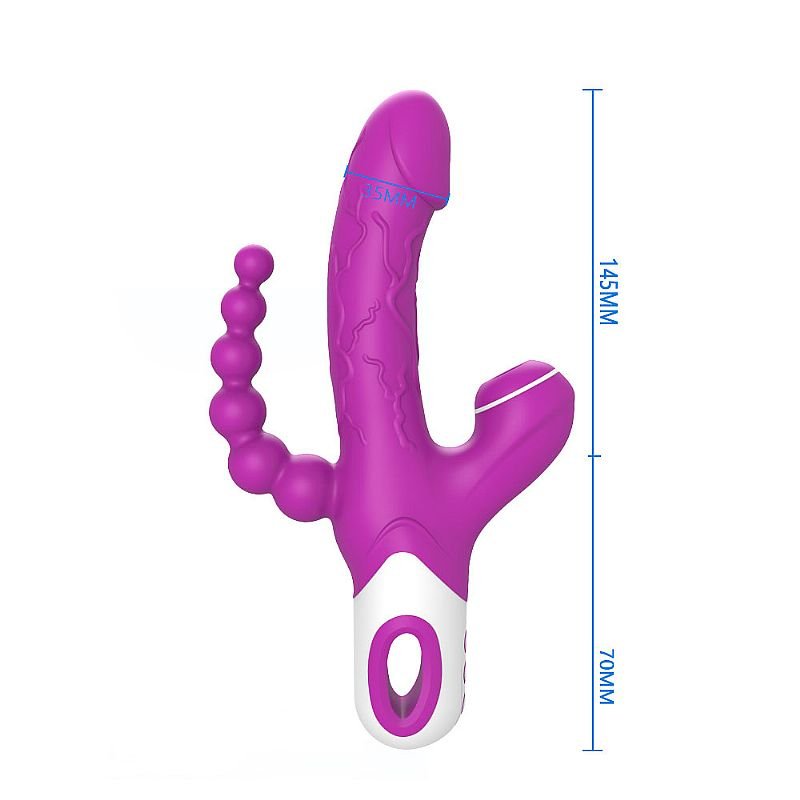 Vibrador de Ponto G e Clitóris - 3 em 1 - Eros