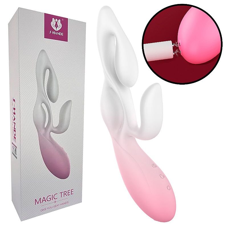 Vibrador de Ponto G e clitóris 3 em 1 - Magic Tree - S-Hande