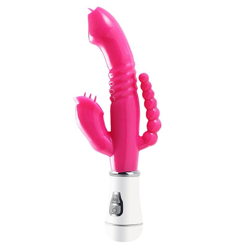 Vibrador de Ponto G e Clitóris á Pilha AA - Jelly - 3 em 1 - Roxo
