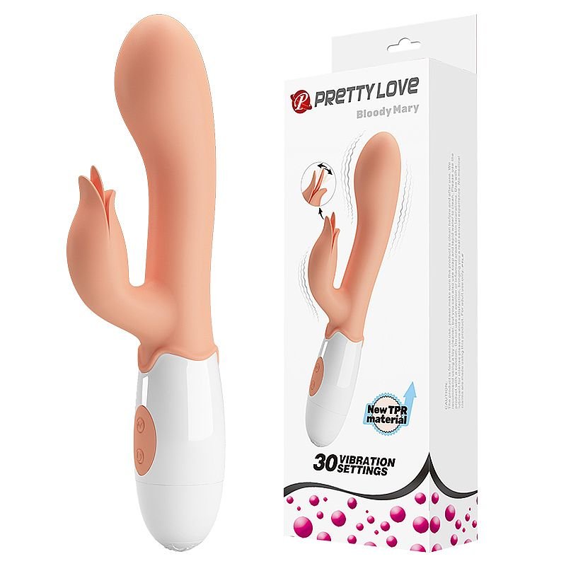 Vibrador de Ponto G e Clitóris à Pilha - Bloody Mary - Pretty Love