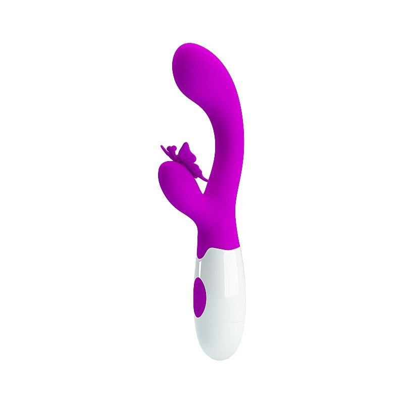 Vibrador de Ponto G e clitóris - Á Pilha - Butterfly kiss - Pretty Love