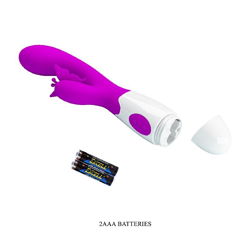 Vibrador de Ponto G e clitóris - Á Pilha - Butterfly kiss - Pretty Love