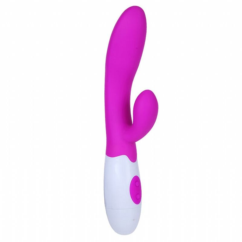 Vibrador de Ponto G e clitóris - Alvis - Puro Silicone - 30 Níveis de Vibração - Pretty Love - Roxo