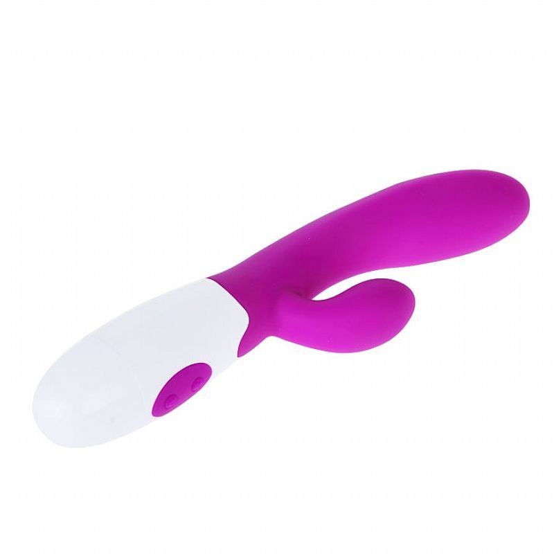 Vibrador de Ponto G e clitóris - Alvis - Puro Silicone - 30 Níveis de Vibração - Pretty Love - Roxo