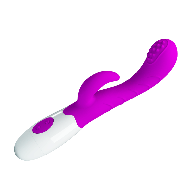 Vibrador de Ponto G e clitóris - Arthur - Silicone Cirúrgico com Movimento - Pretty Love - Roxo