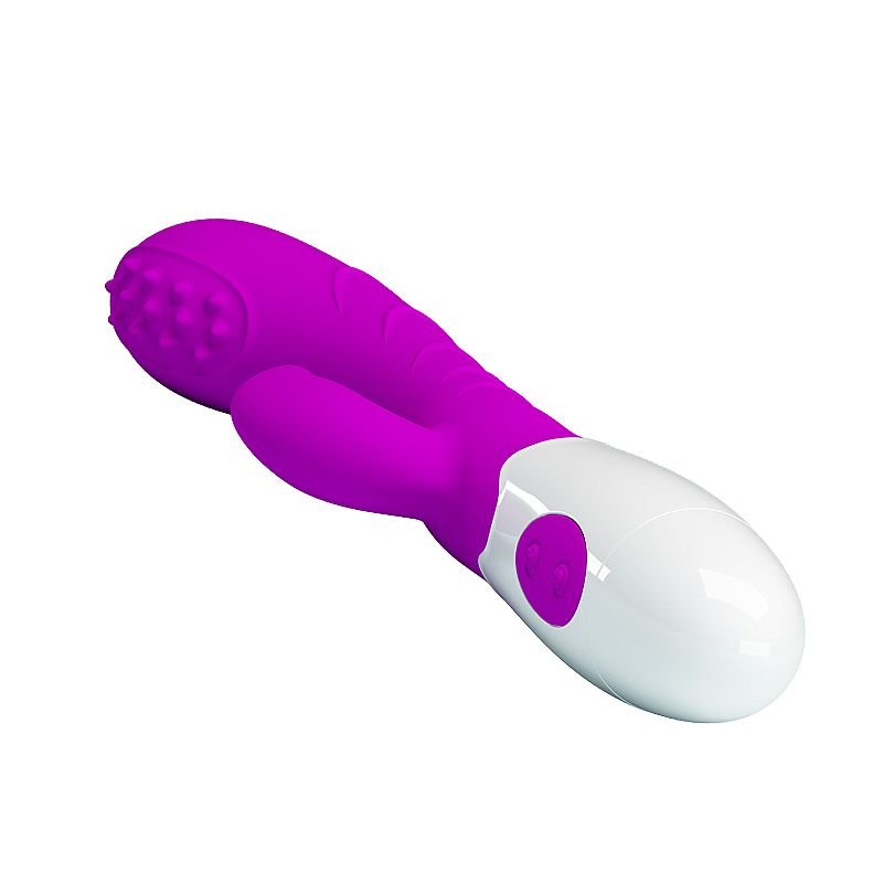 Vibrador de Ponto G e clitóris - Arthur - Silicone Cirúrgico com Movimento - Pretty Love - Roxo