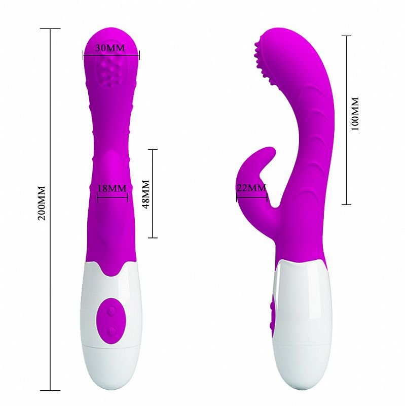 Vibrador de Ponto G e clitóris - Arthur - Silicone Cirúrgico com Movimento - Pretty Love - Roxo