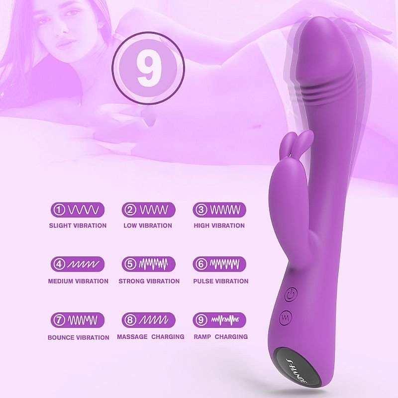 Vibrador de Ponto G e Clitóris - Baby Bunny - S-Hande - Pink