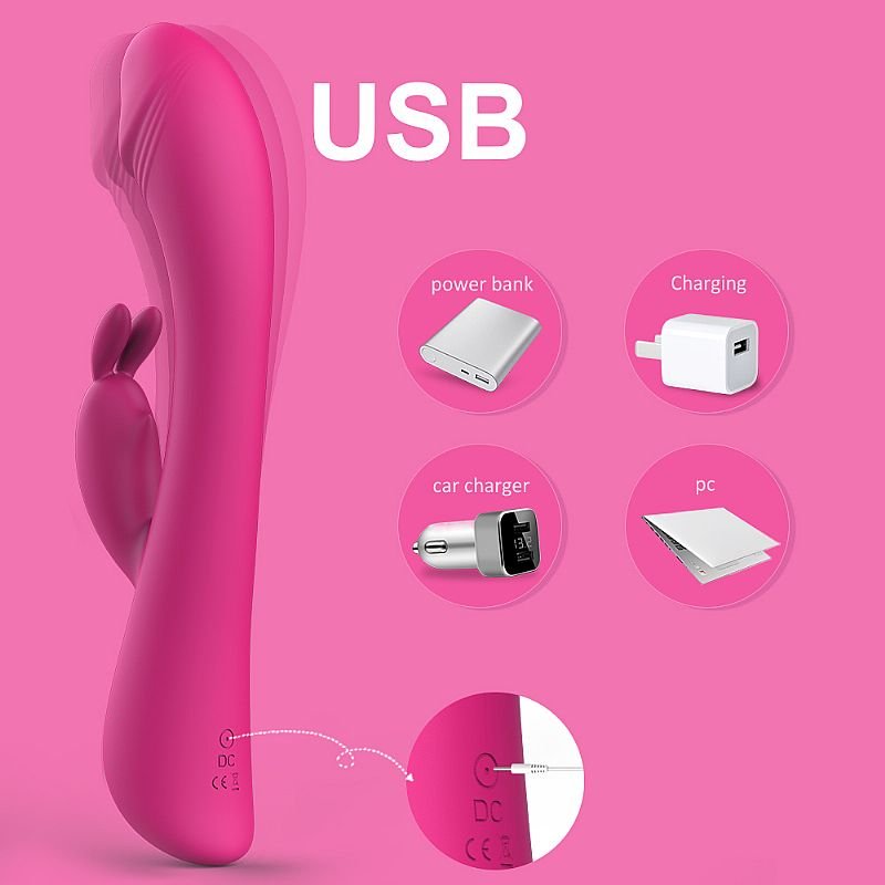 Vibrador de Ponto G e Clitóris - Baby Bunny - S-Hande - Roxo