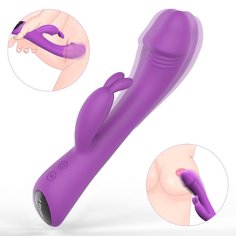 Vibrador de Ponto G e Clitóris - Baby Bunny - S-Hande - Roxo